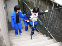 高齢者疑似体験(高2)写真